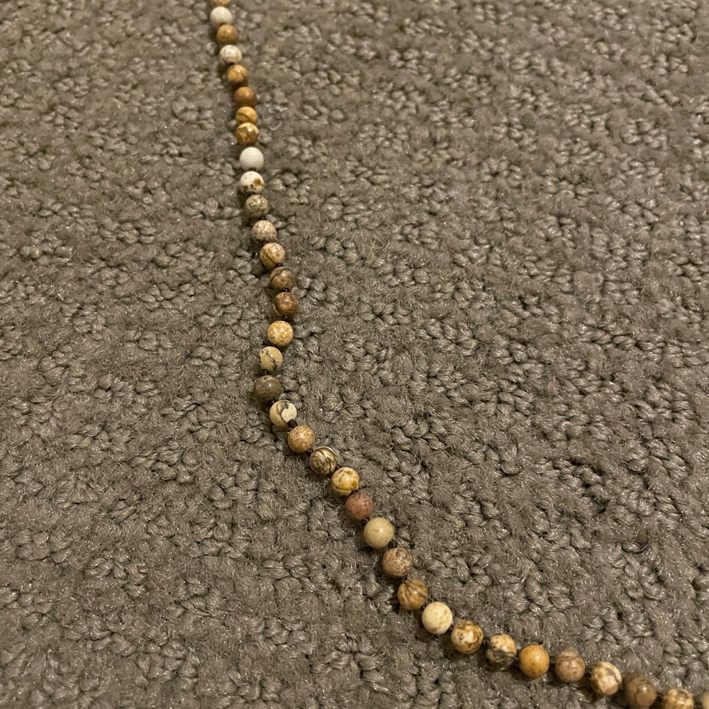 brown beaded necklace